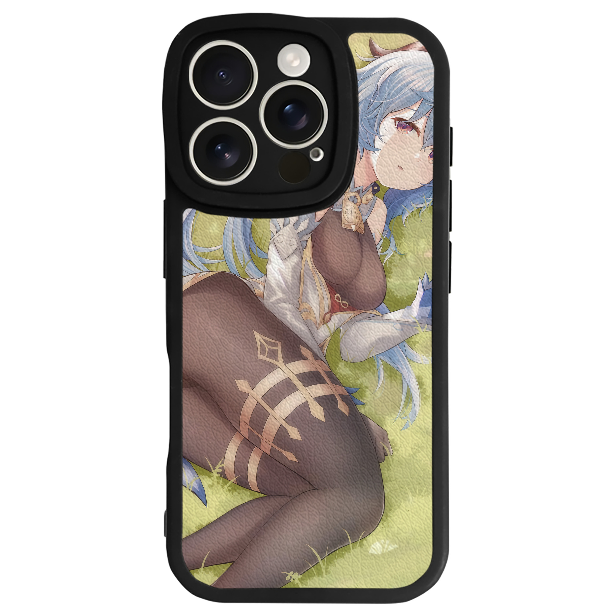げんし神 genshin 【iPhone 16シリーズ対応】シリコンスマホケース（レザー調） 材質：シリコン